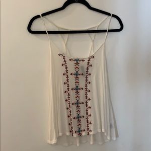 Tilly’s white tank top with print